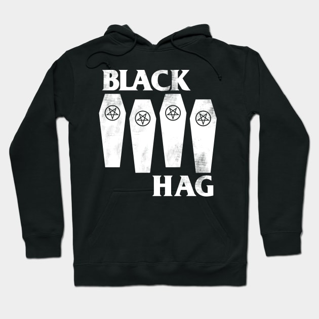 Black Hag - Witch - Occult Goth - Distressed Hoodie by Nemons